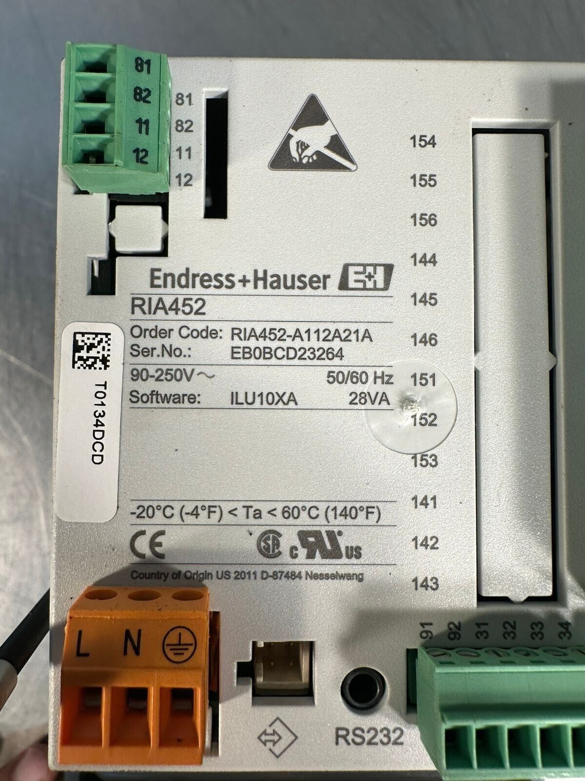 Endress Hauser RIA-452 process indicator (2F-4)