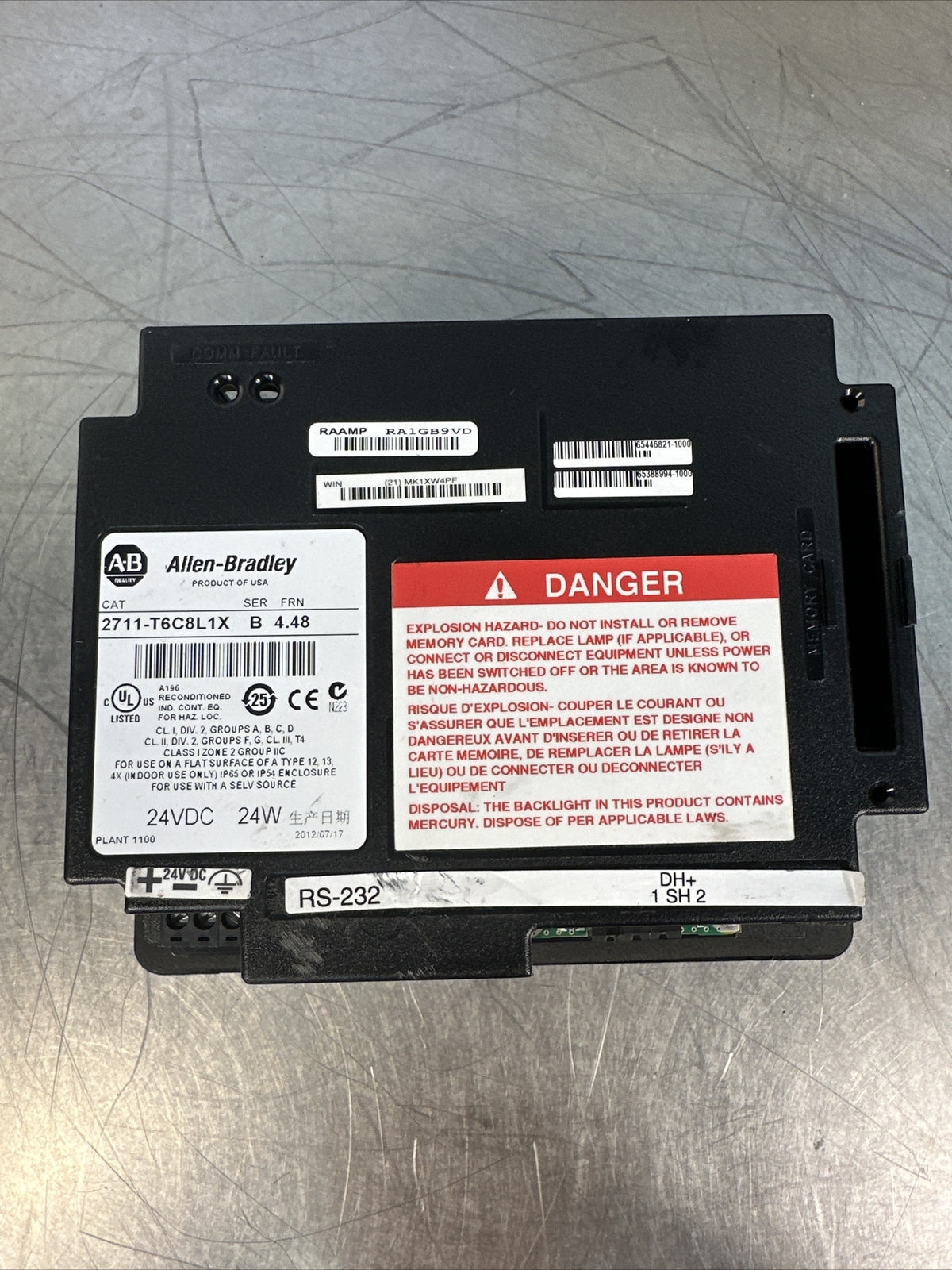 Allen-Bradley Painelview 600 2711-T6C8L1X /B FW 4.48 (BIN-1.4.2)