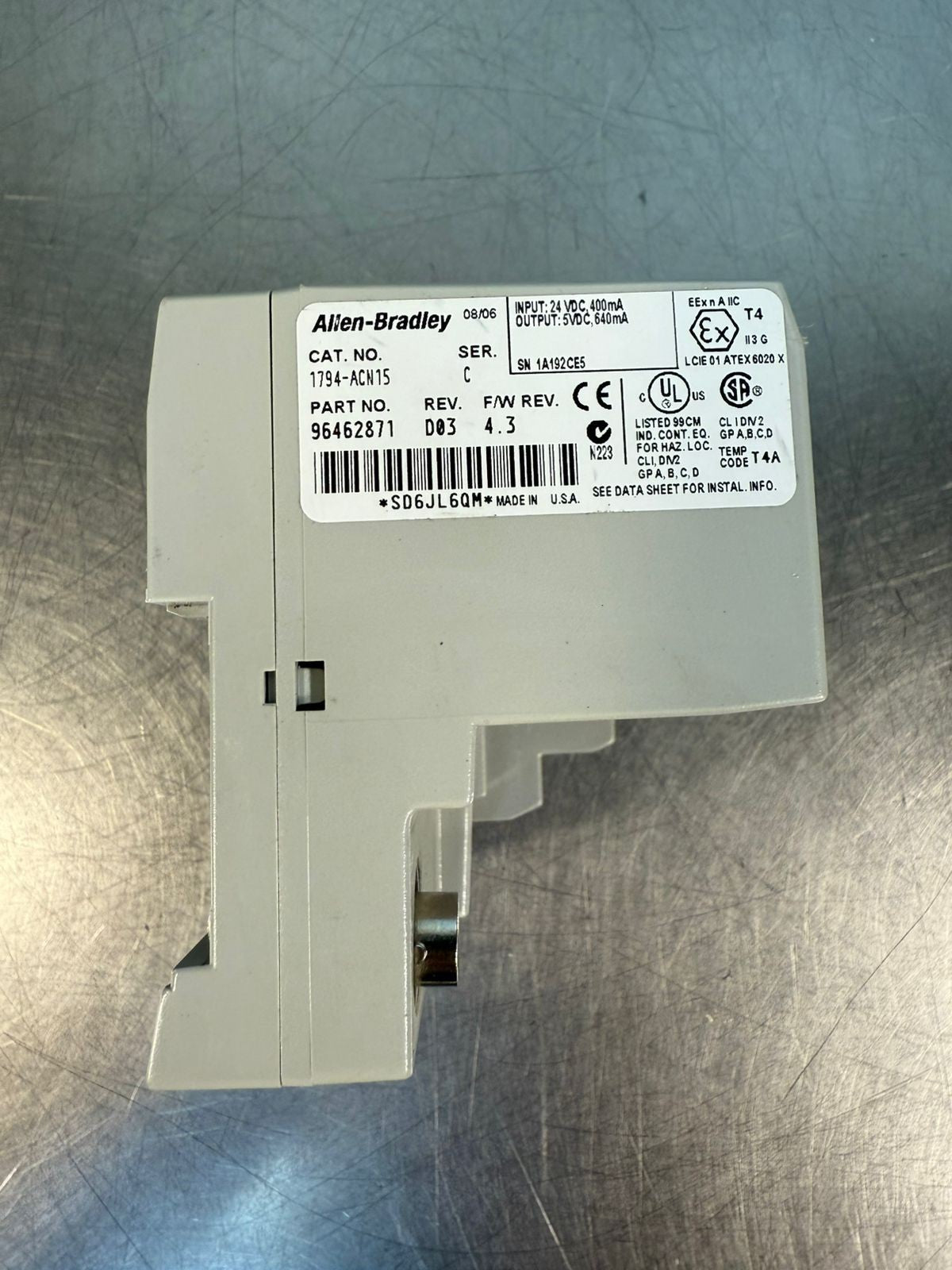 Allen Bradley 1794-ACN15 /C Rev. D03 Fw 4.3 (2.3.5)