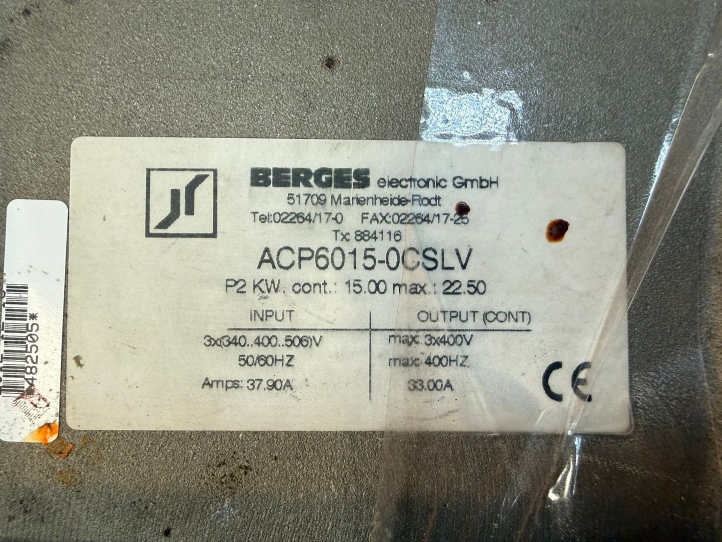Berges ACP6015-0CSLV Frequency Inverter ACP60150CSLV (11.6.1)