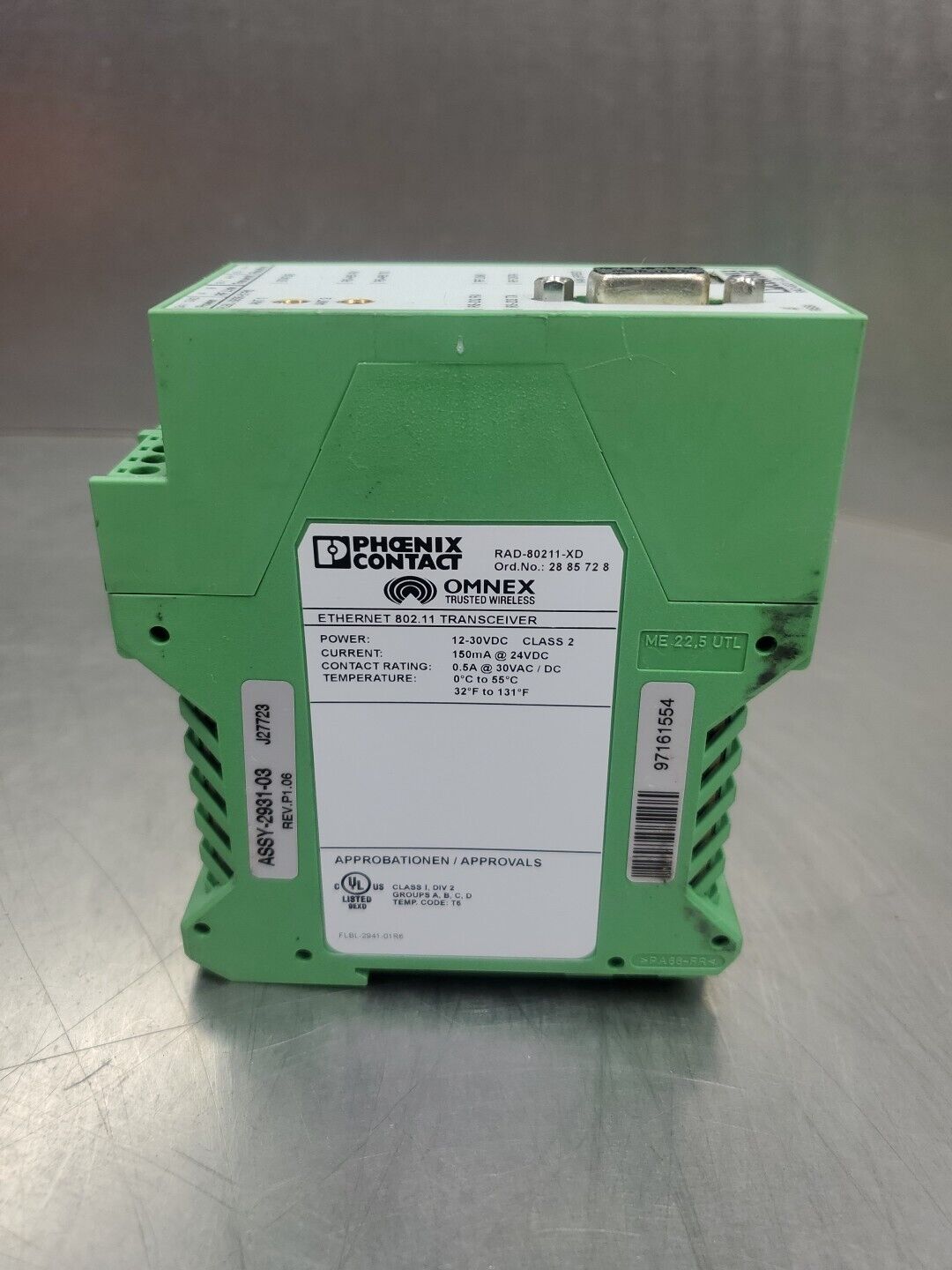 Phoenix Contact RAD-80211-XD 12-30VDC Ethernet Module. 3D-36