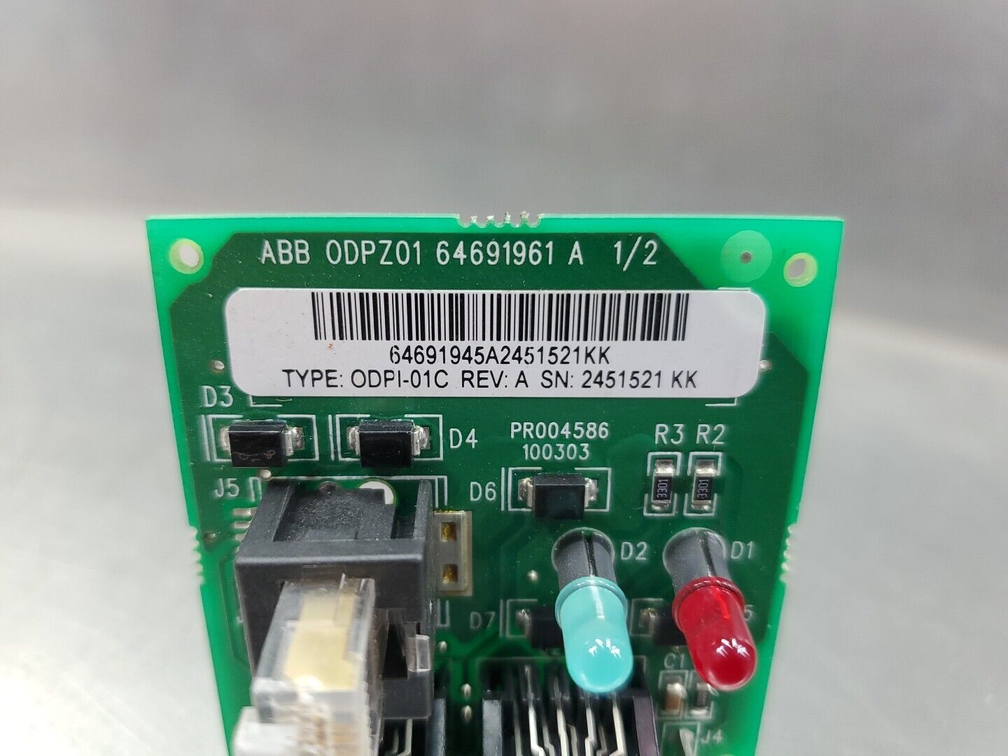 ABB ODPI-01C Rev A Ethernet Connection Circuit Board. 3D-4