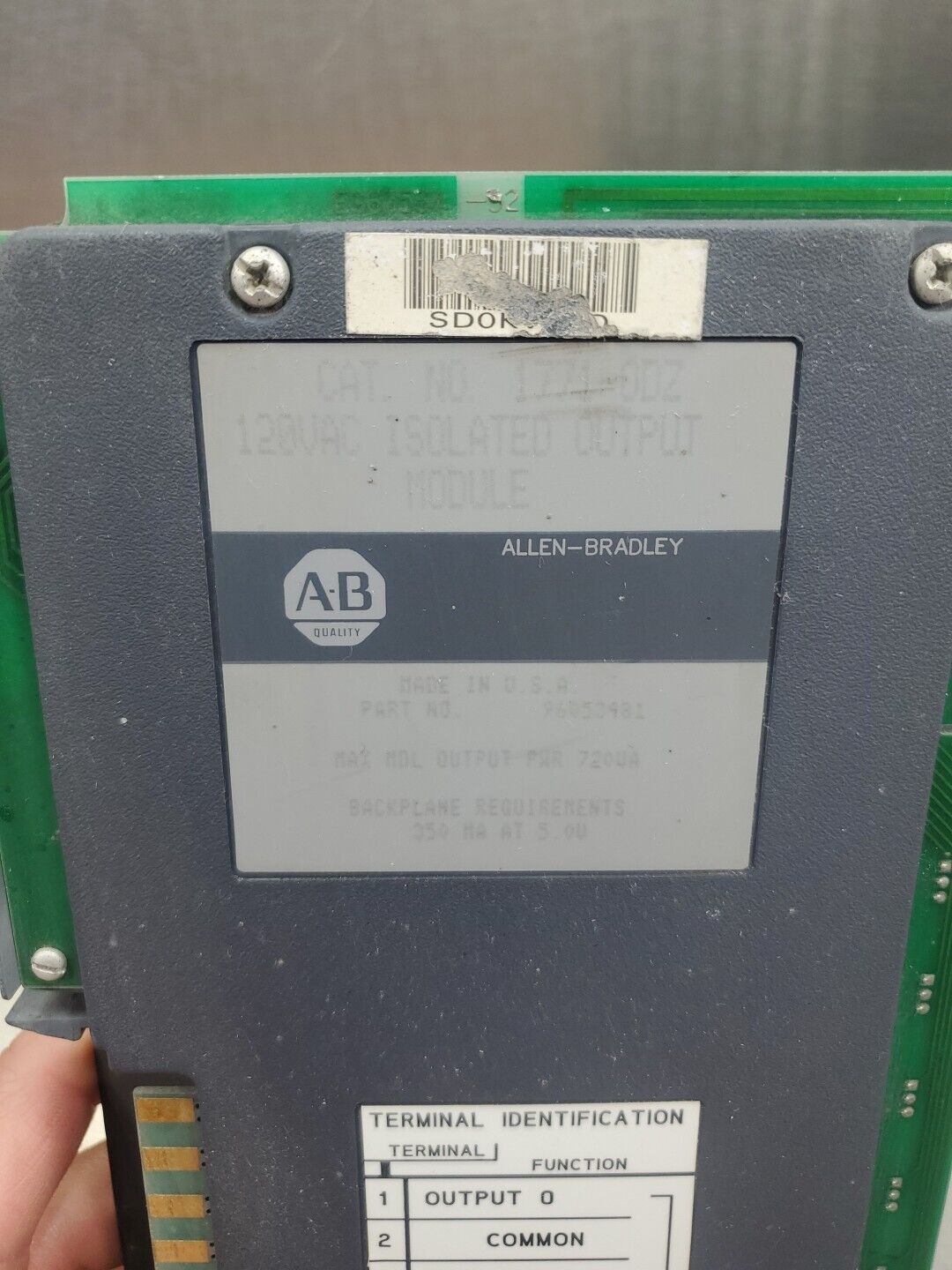 Allen-Bradley 1771-ODZ 120VAC Isolated Output Module. 3E-37