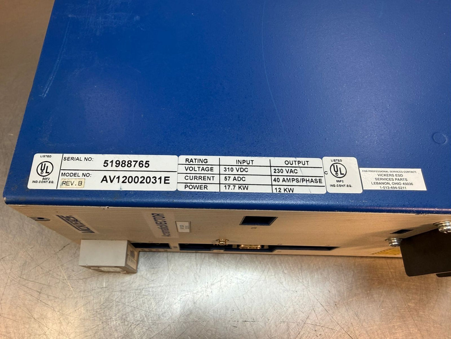 Vickers AV12002031E Power Supply AV1200-2031E (6.5.1)