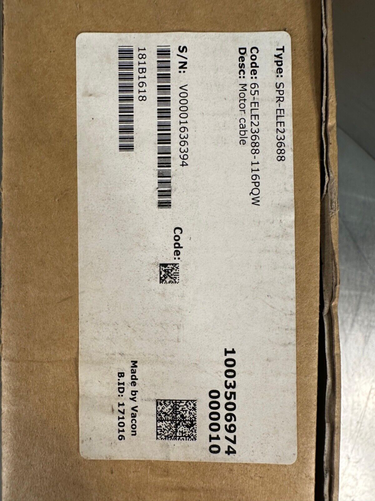 Vacon SPR-ELE23688 (65-ELE23688-116PQW) (3B-6)