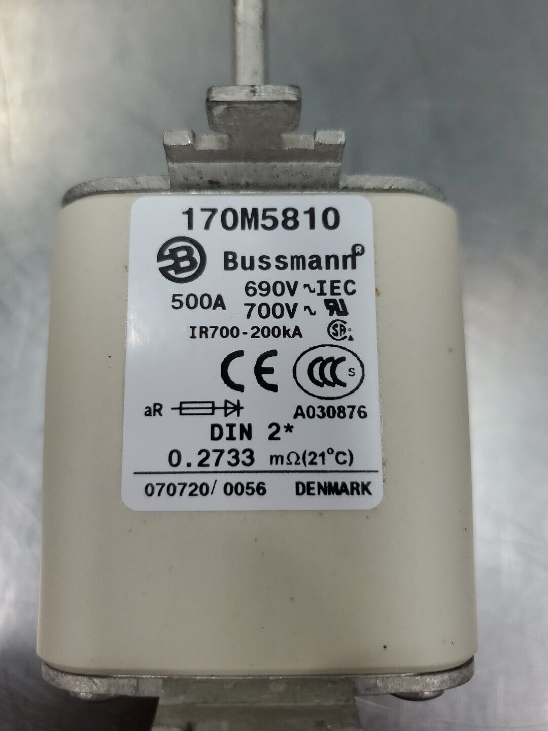 Bussmann 170M5810 Semiconductor Fuse, 500A 690-700V. 4E-32