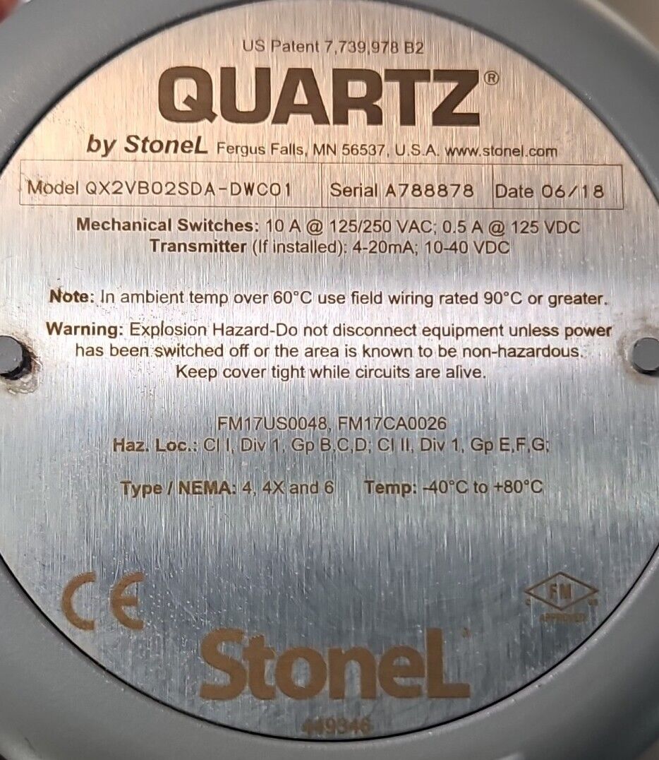 Stonel QX2VB02SDA-DW001 Valve Control Switch                     Loc6C10