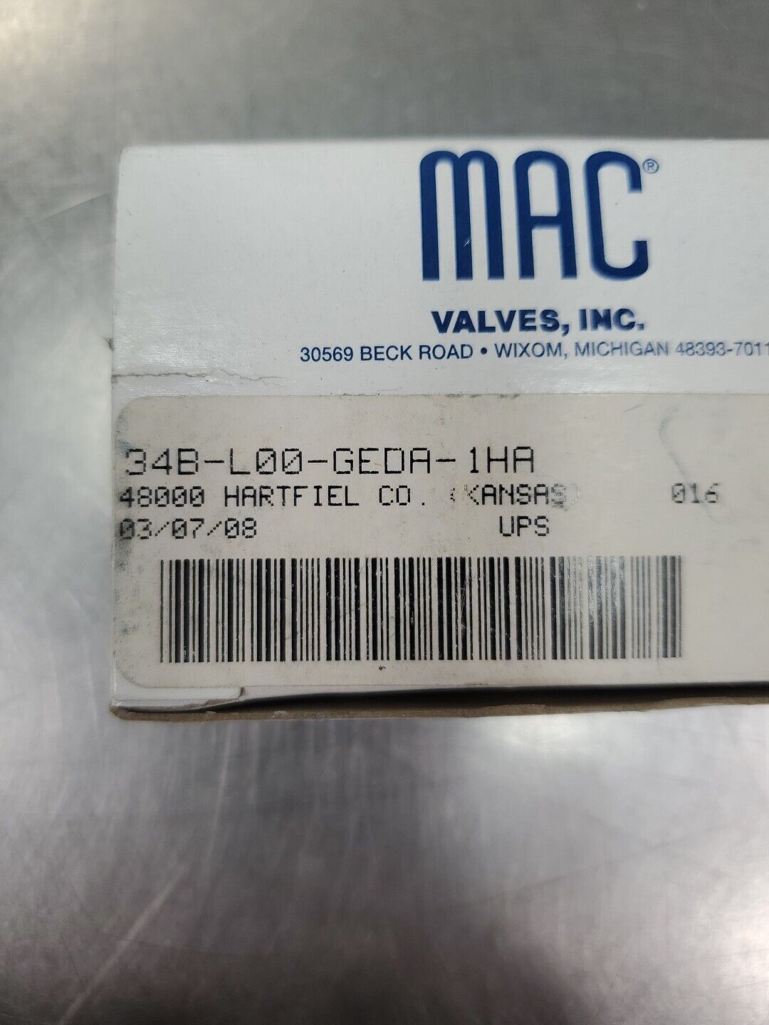 MAC 34B-L00-GEDA-1HA Solenoid Valve. 6A-11