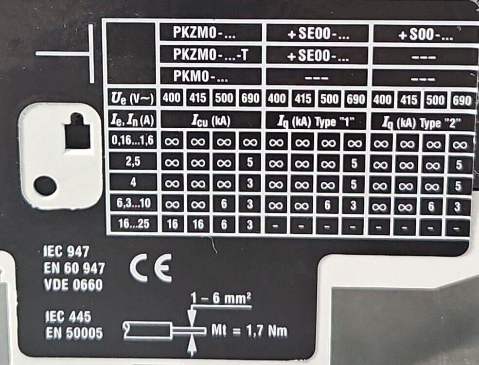 Moeller - PKZM0-10 - Motor Protect Circuit Breaker loc4C4