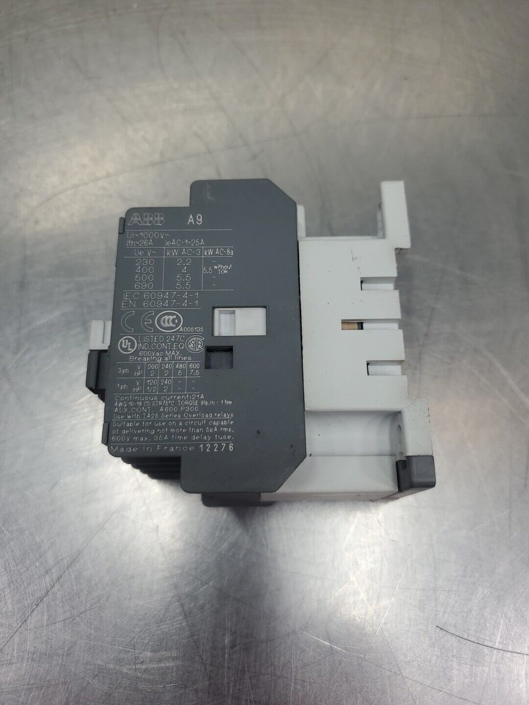 ABB A9-30-10 CONTACTOR, 100V 26A. 4C-13