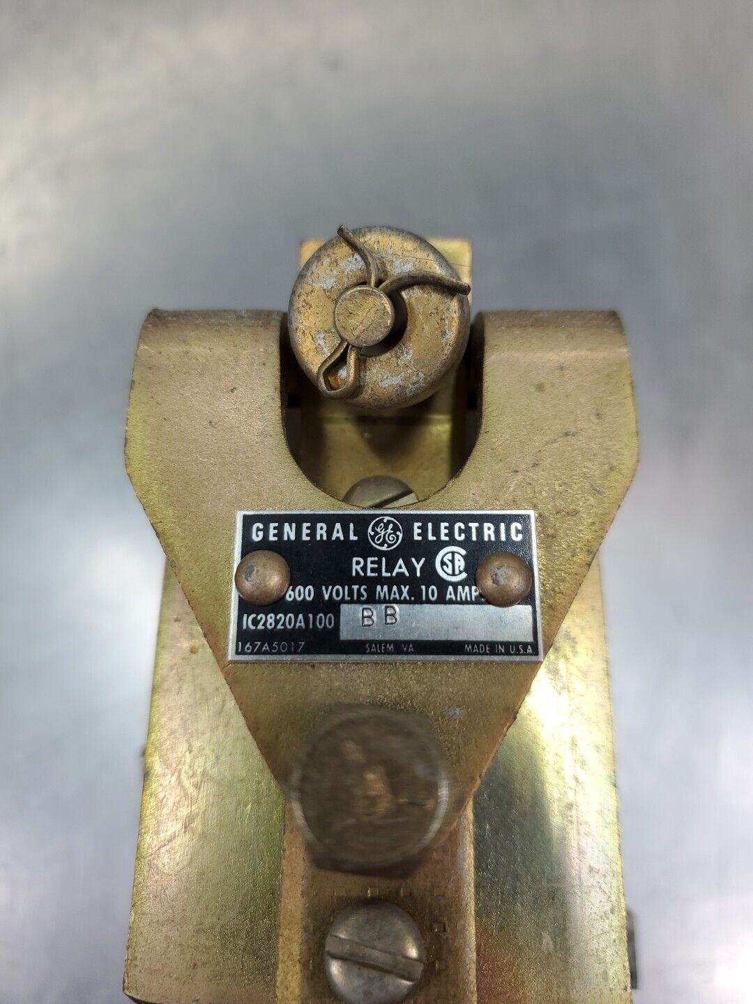 General Electric IC2820A100BB Relay, 600V, 10A (Uninclosed Coil) 4B-9