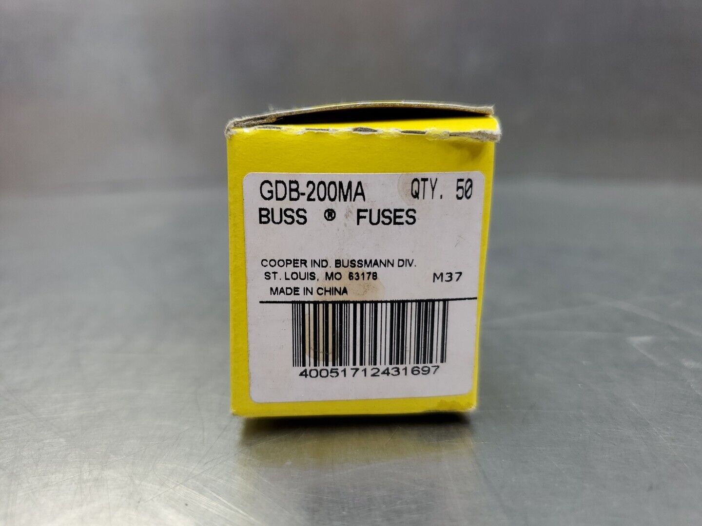 BUSSMANN GDB-200MA Fuses, 200mA, Lot of 50. 4D-31