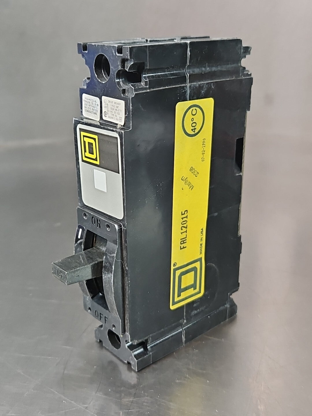 Square D FAL12015 Molded Case Circuit Breaker 15A (BIN345)