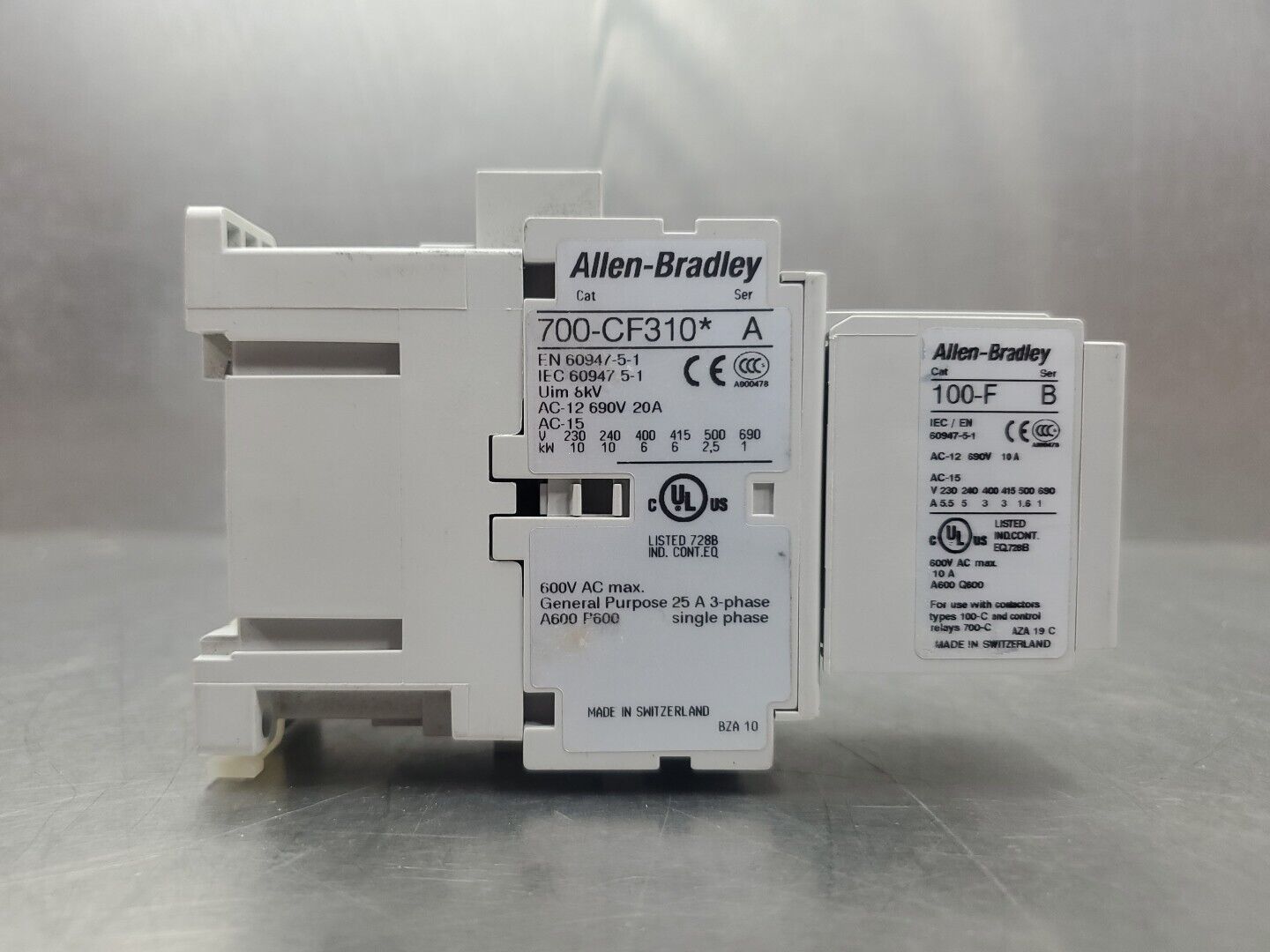 ALLEN BRADLEY 700-CF310* Ser A Contactor w/100-F Connector Terminal. 4C-40