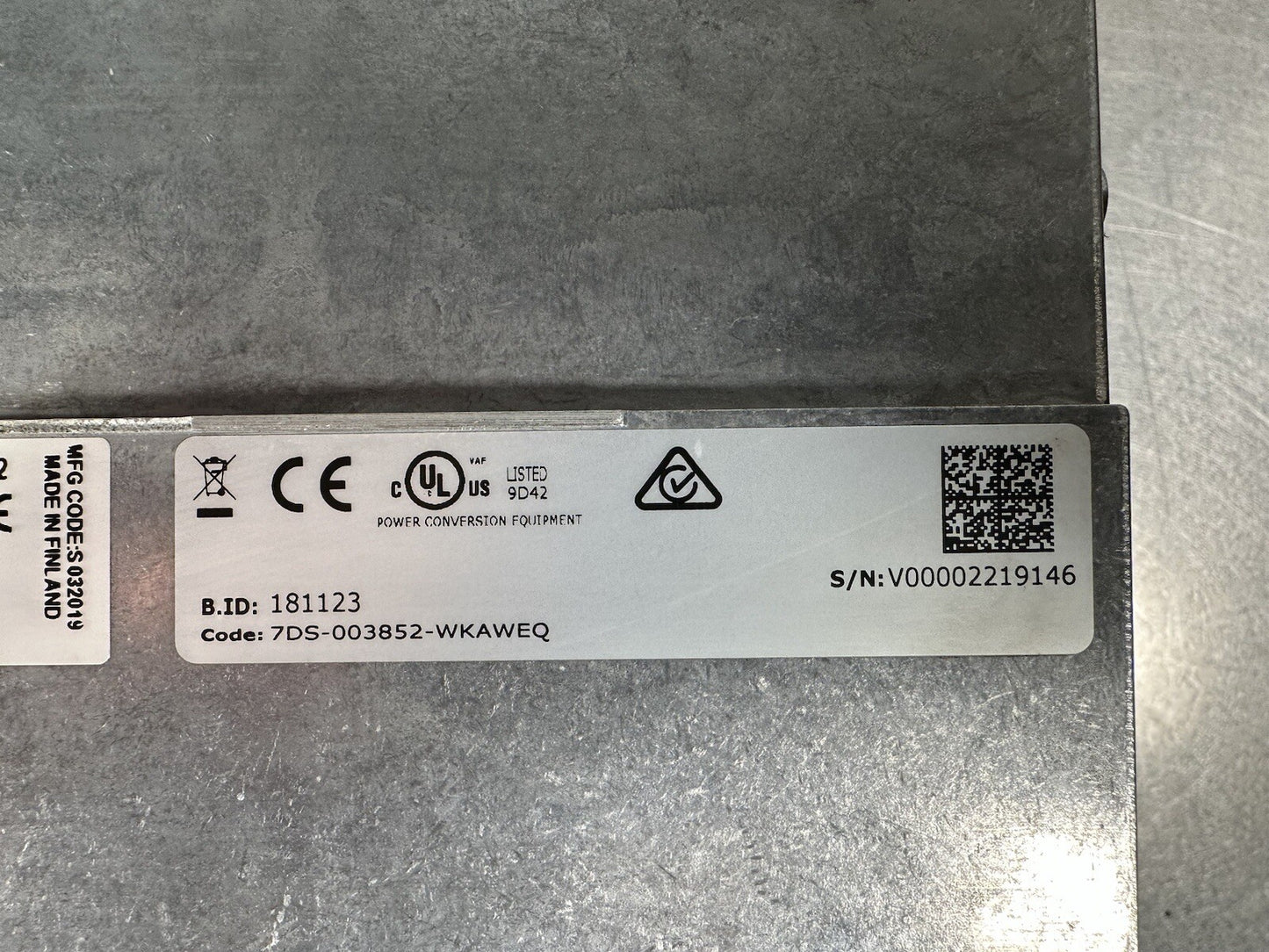 EATON CORPORATION SVX020A2-4A1B1 Drive 20HP 480V (BIN-1.5.4)