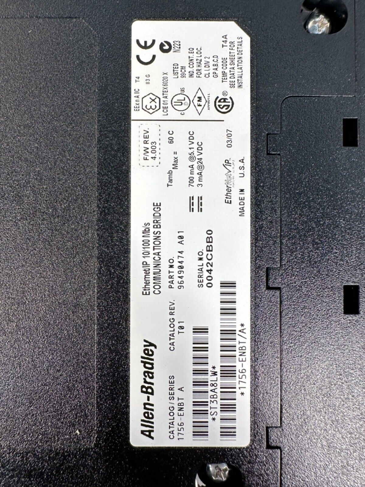 Allen Bradley 1756-ENBT Ser. A Ethernet/IP (3E – 25)