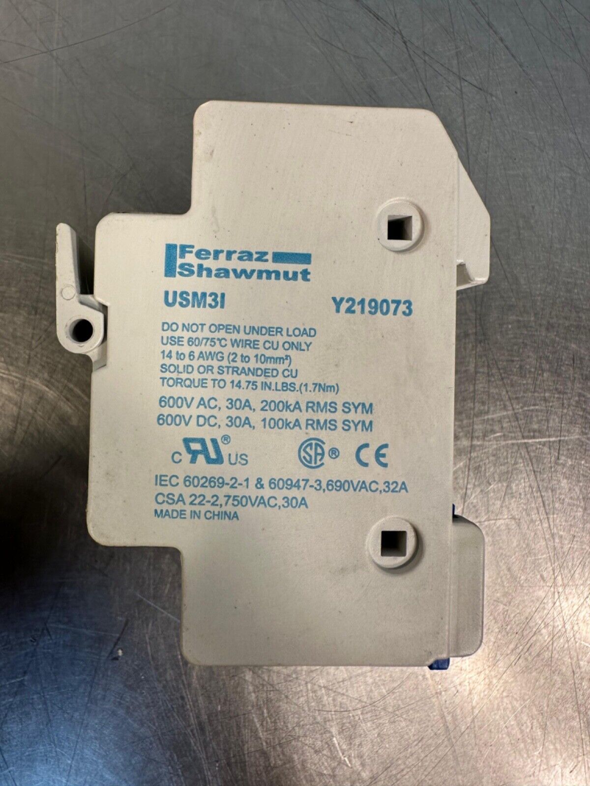Ferraz Shawmut USM31 Y219073 Fuse Holder (4B-31)