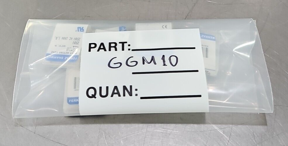 Ferraz Shawmut GGM10 Fast Acting Fuse 10A 250V Pck w/9 boxes loc4E2