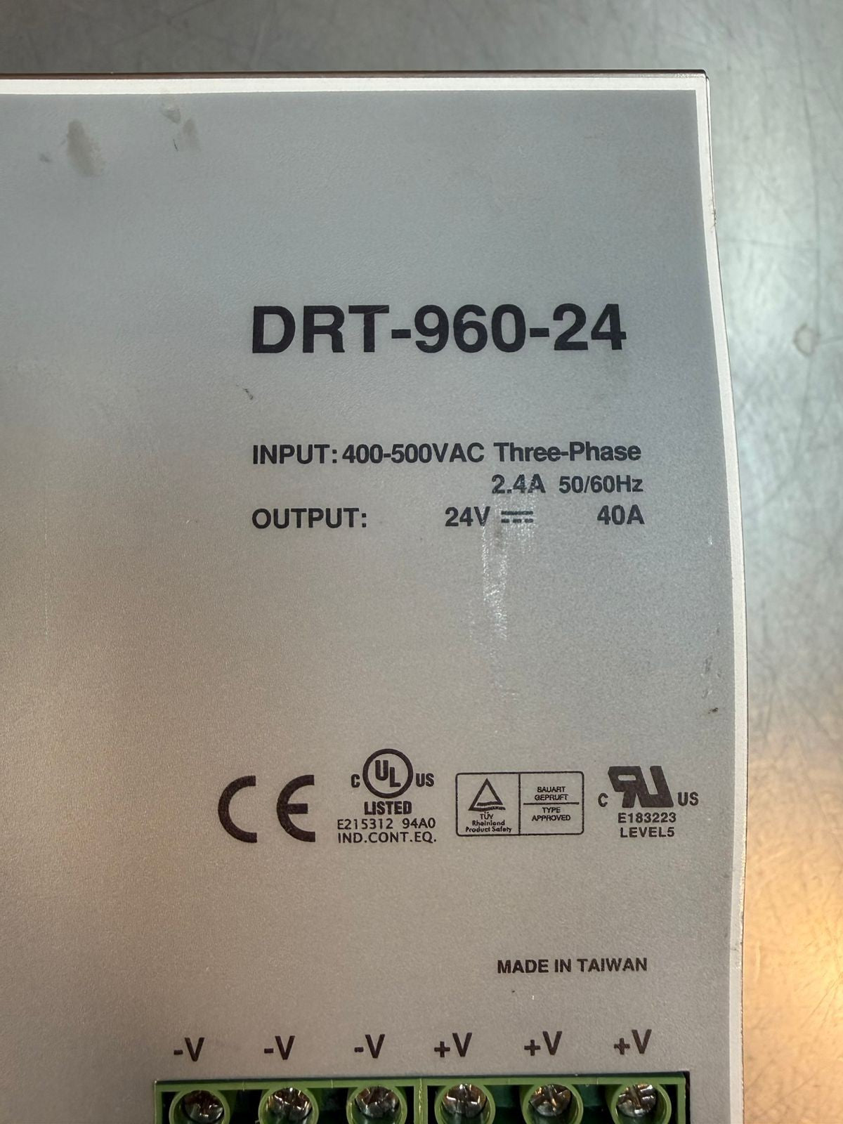 MeanWell DRT-960-24 AC-DC Power Supply 3Ph 400-500Vac (5.5.1)