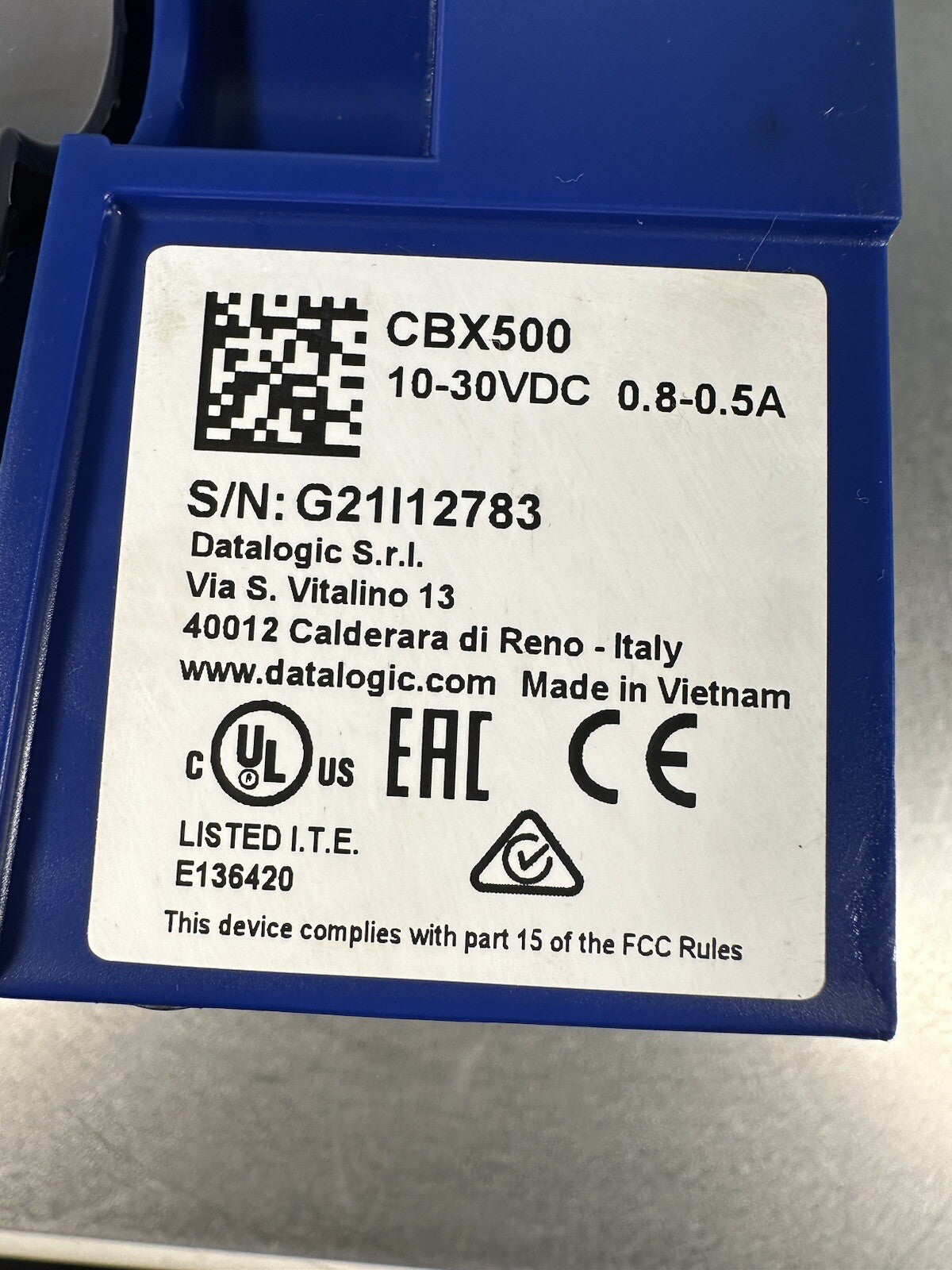 DATALOGIC CBX500 NETWORK CONNECTION BOX No CABLES - (BIN-1.2.5)