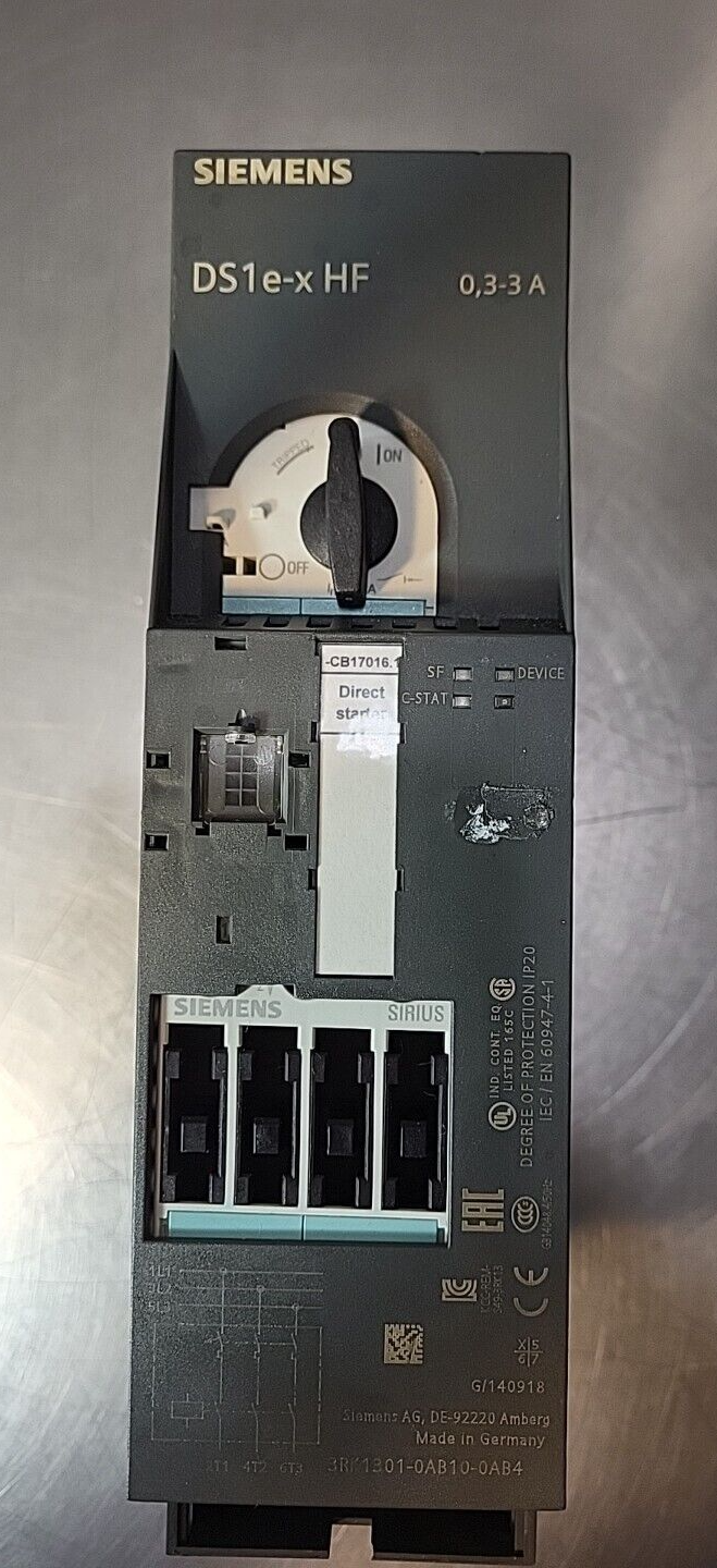 Siemens DS1e-x HF 3RK1301-0AB10-OAB4 G/140918 2,4-8A Motor Starter(BIN3.5.3)