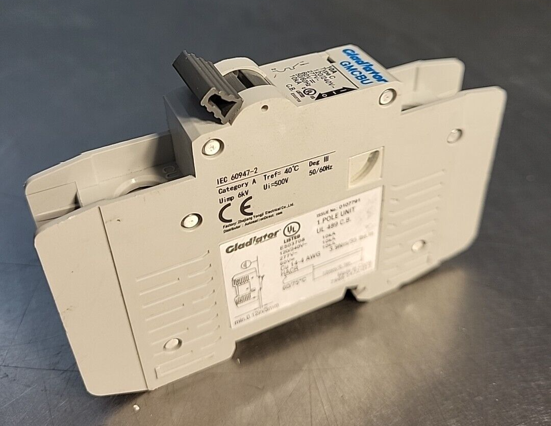 Gladiator IEC60947-2 GMCBU-240 VAC / 60 VDC, 1-pole (BIN 3.5.2)