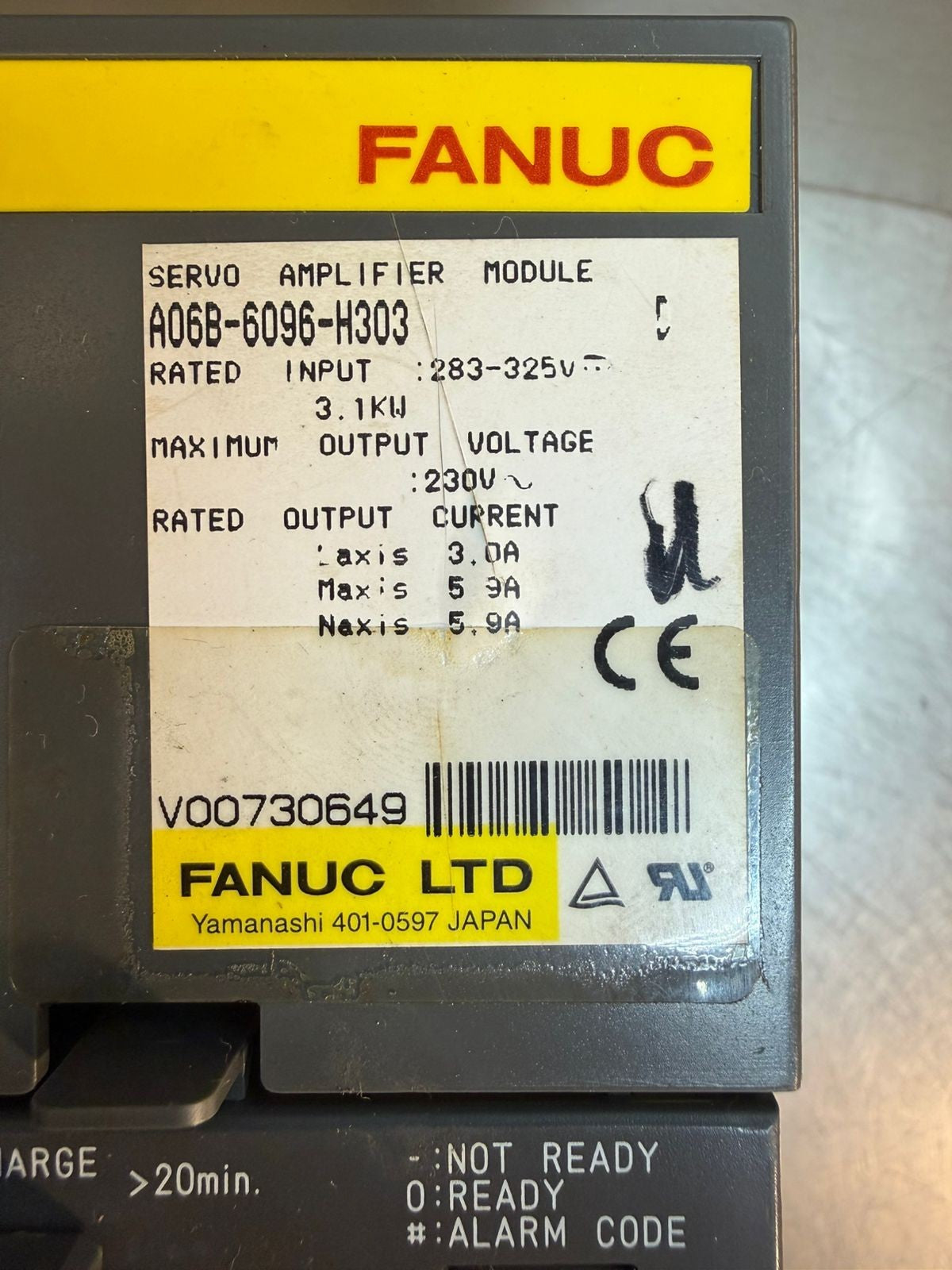 Fanuc A06B-6096-H303 3.1.KW (8.5.8)