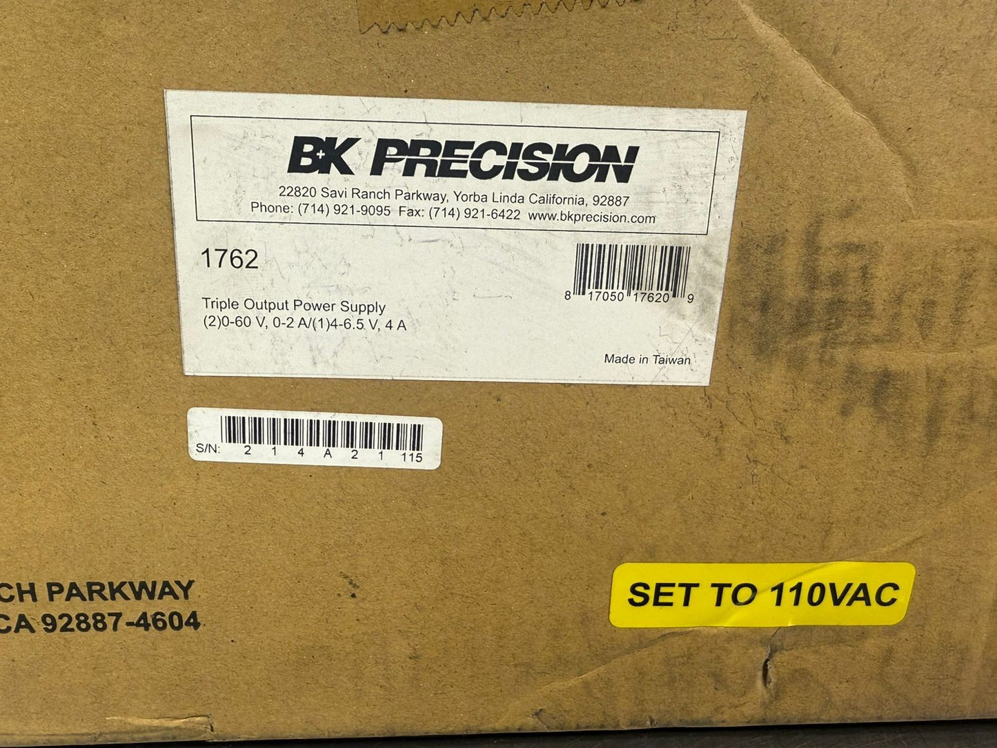 B&k Precision 1762 - Triple Output DC Power Supply (10.3.1)