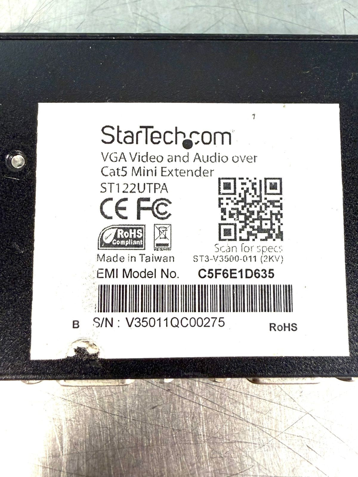 StarTech ST122UTPA/C5F6E1D635 VGA Video and Audio Mini Extender (4.1.3)