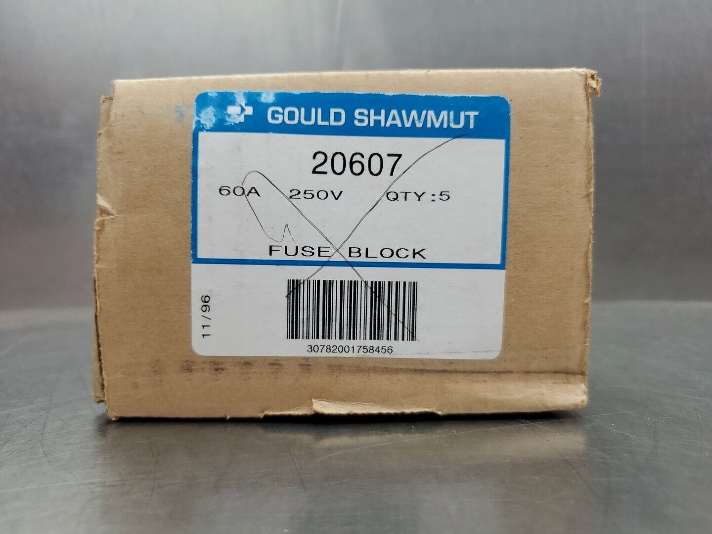 GOULD SHAWMUT 20607 2-POLE FUSE BLOCK, 250V 60A - Lot of 5. 4B-38