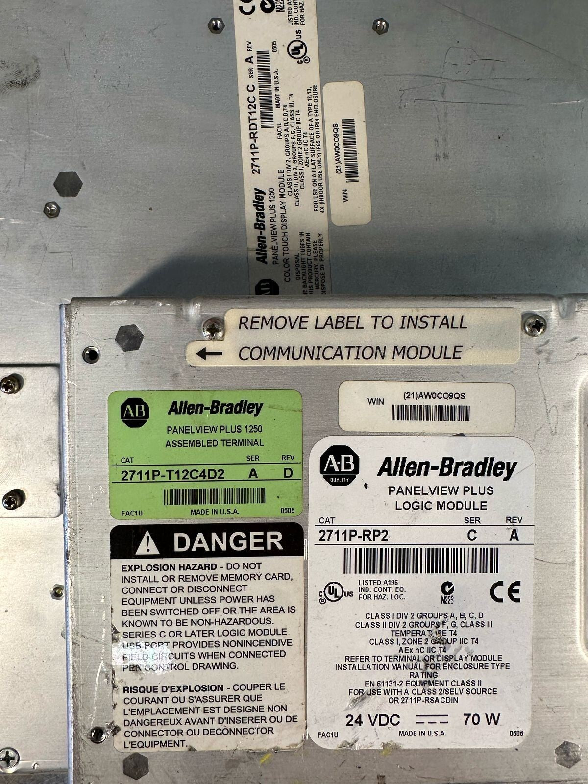 Ab 2711P-T12C4D2 /A PanelView 1250 Operator Interface 2711P-RP2 (6.5.3)