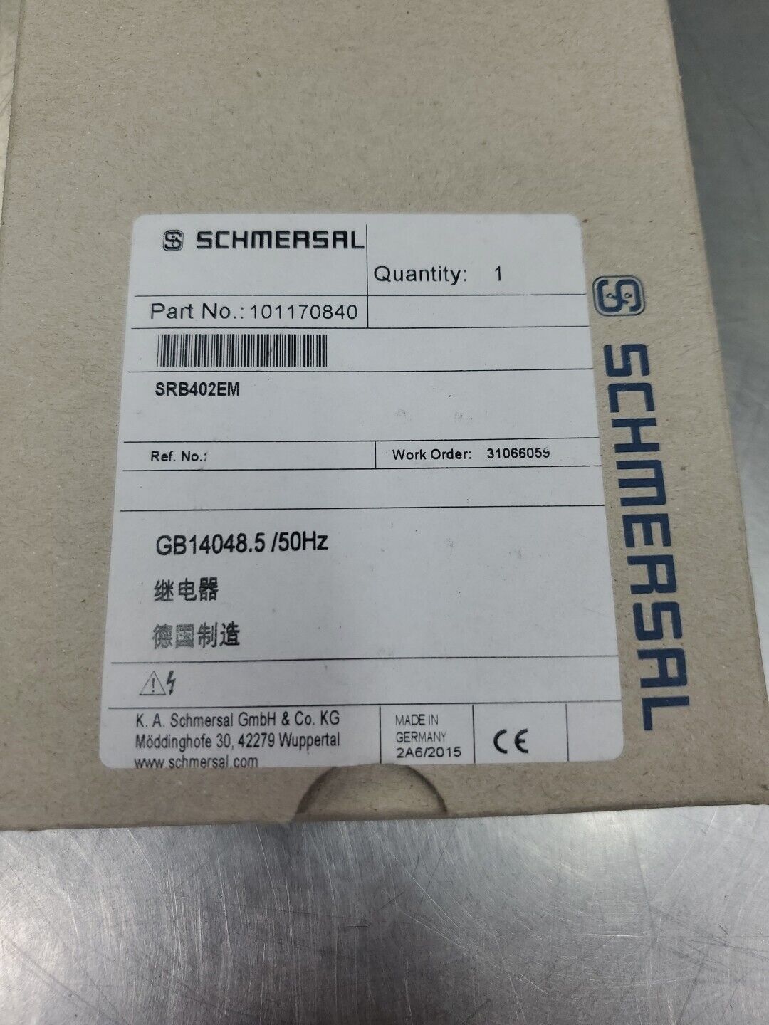 Schmersal GB14048.5 (101170840) Safety Relay. 5E-8