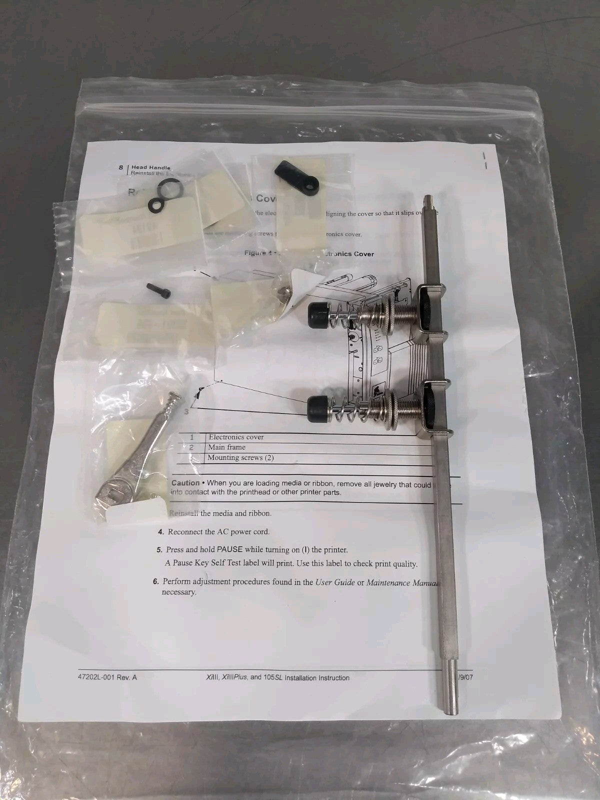 Zebra G32034M Kit Pivot Bar & Toggle For Printer Loc5D3