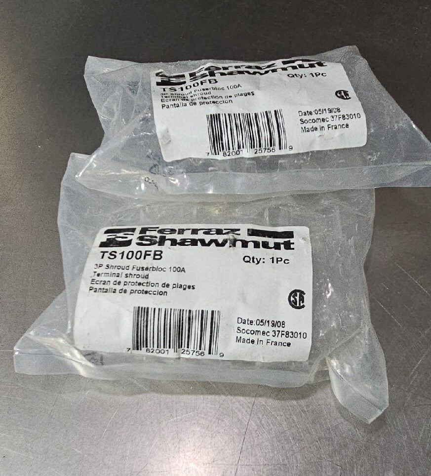 Ferraz Shawmut TS100FB. 3P Shroud Fuserbloc 100A. 4E-1