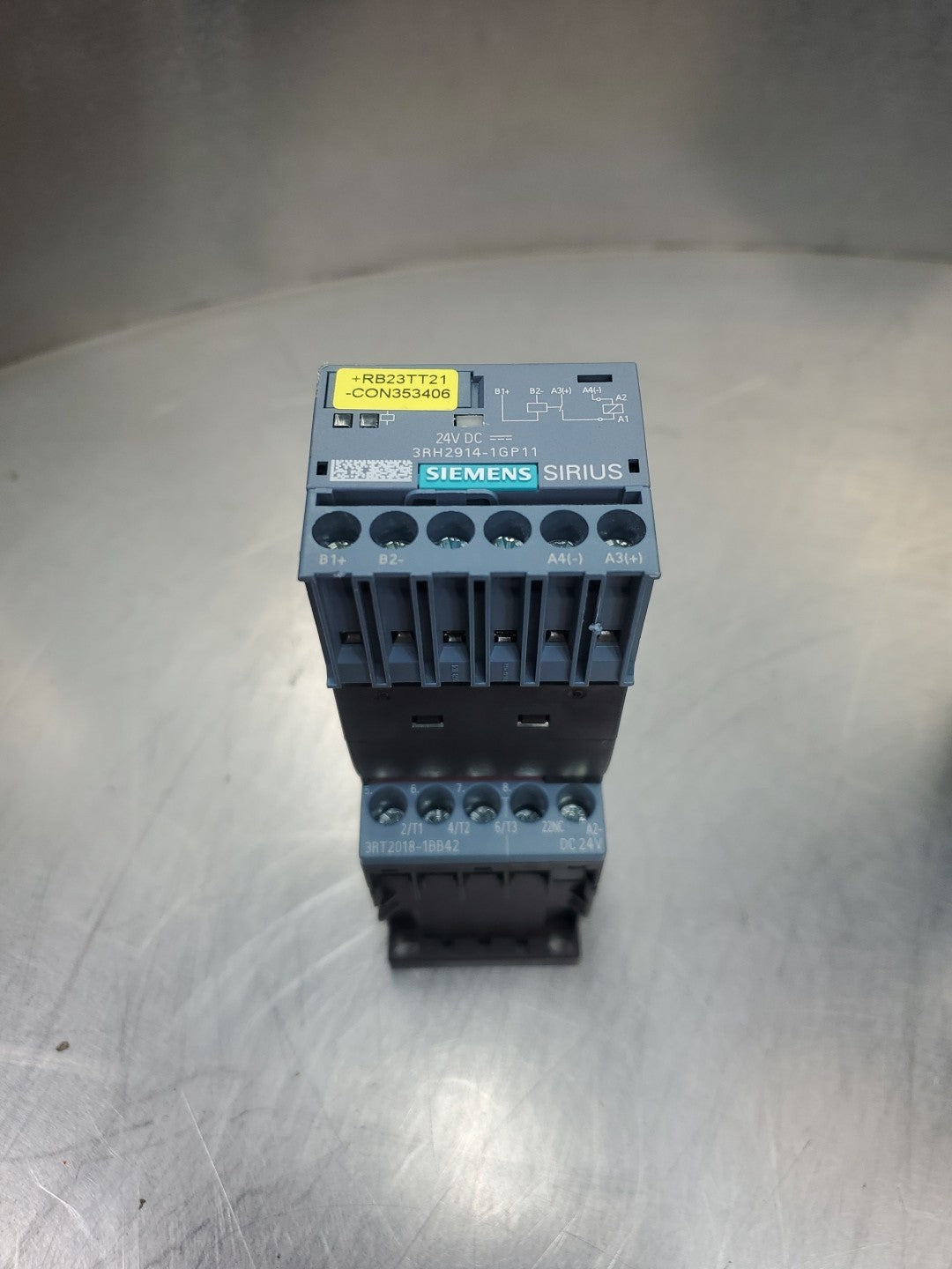 SIEMENS 3RT2018-1BB42 Contactor w/3RH2914-1GP11 Coupler Module. 4D-50