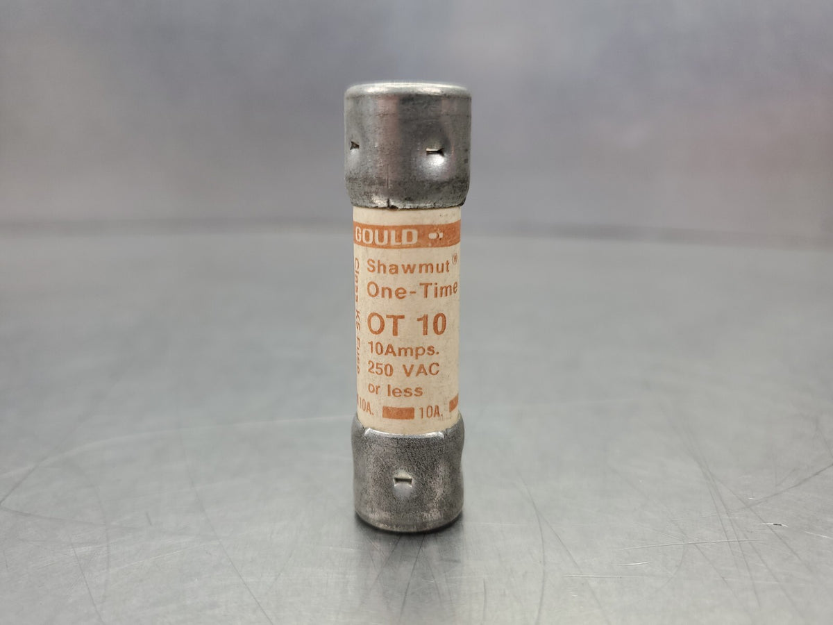 Gould Shawmut OT10 One-Time Fuse, 250VAC 10AMP. 4D-BOX#4