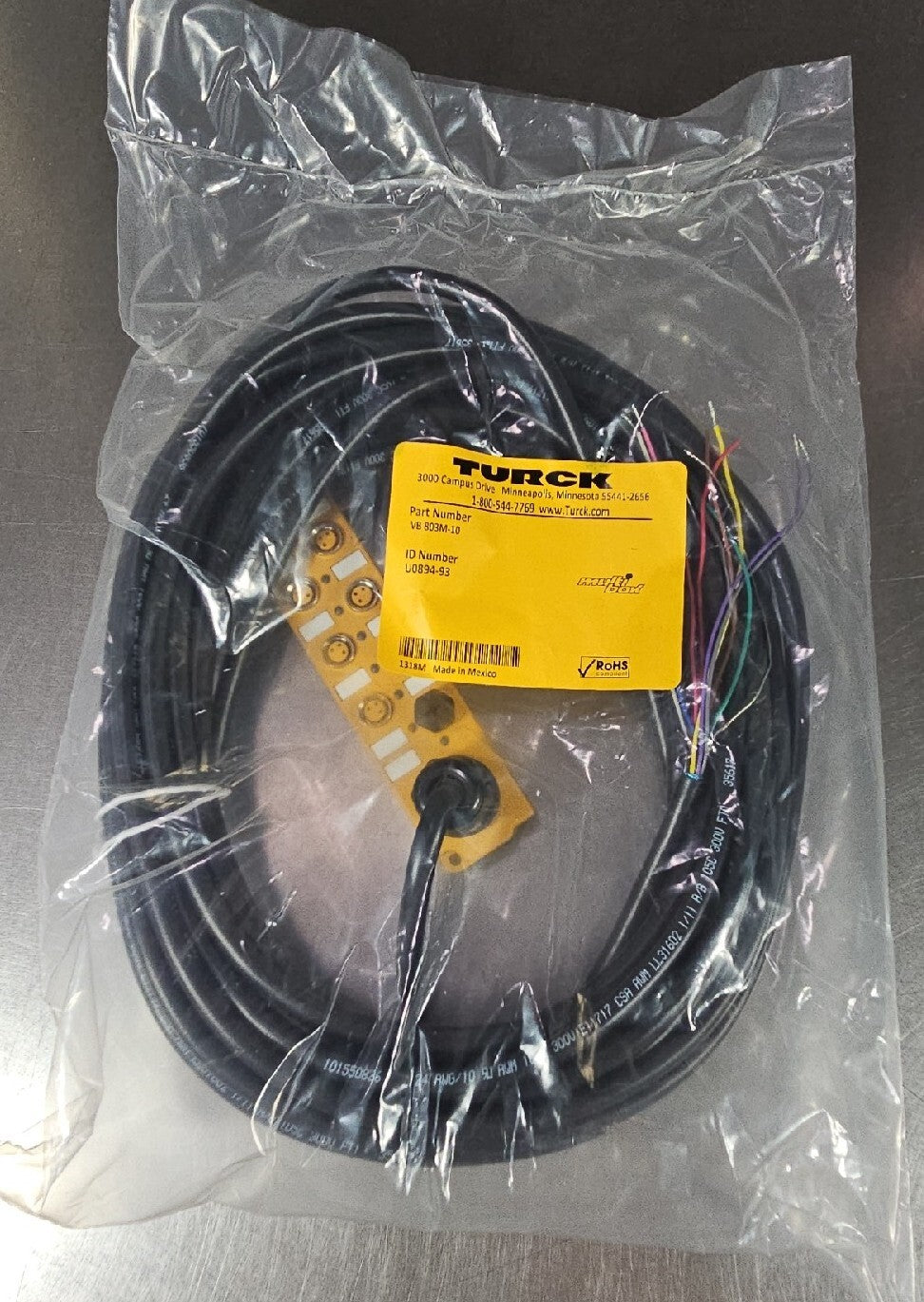 Turck VB 803M-10 Multibox 6 Port Junction U0894-93 PLC Cable Loc 5E-11