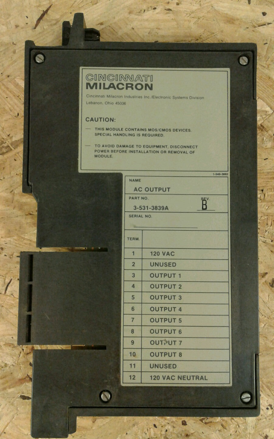 Cincinnati Milacron 3-531-3839A AC Output Board _ AUC