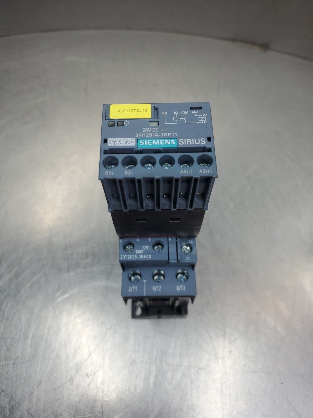 SIEMENS 3RT2026-1BB40 Contactor w/3RH2914-1GP11 SIRUS Relay. 4D-50