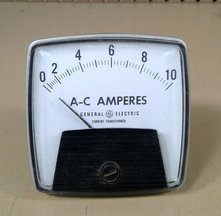General Electric 50-162141LSMT2 Panel Meter 0-10AC Amperes 5D-5