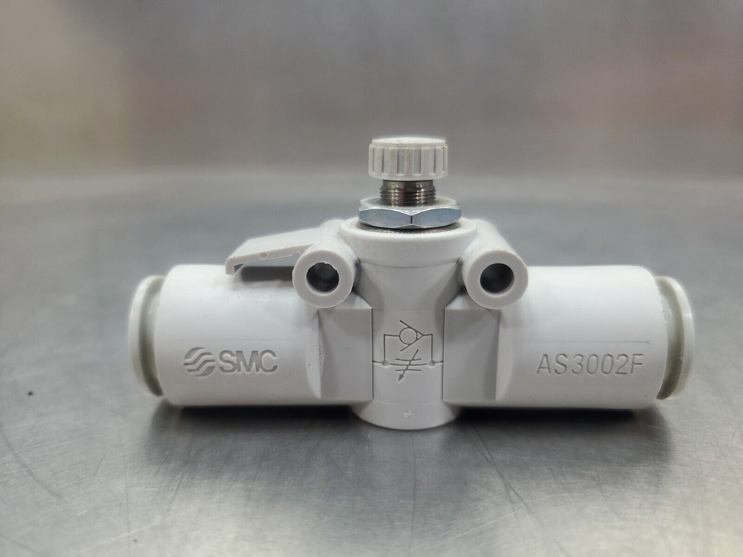SMC AS3002F Speed Control Valve, 12MM Tube, 3/8 In Stem. 6D-11