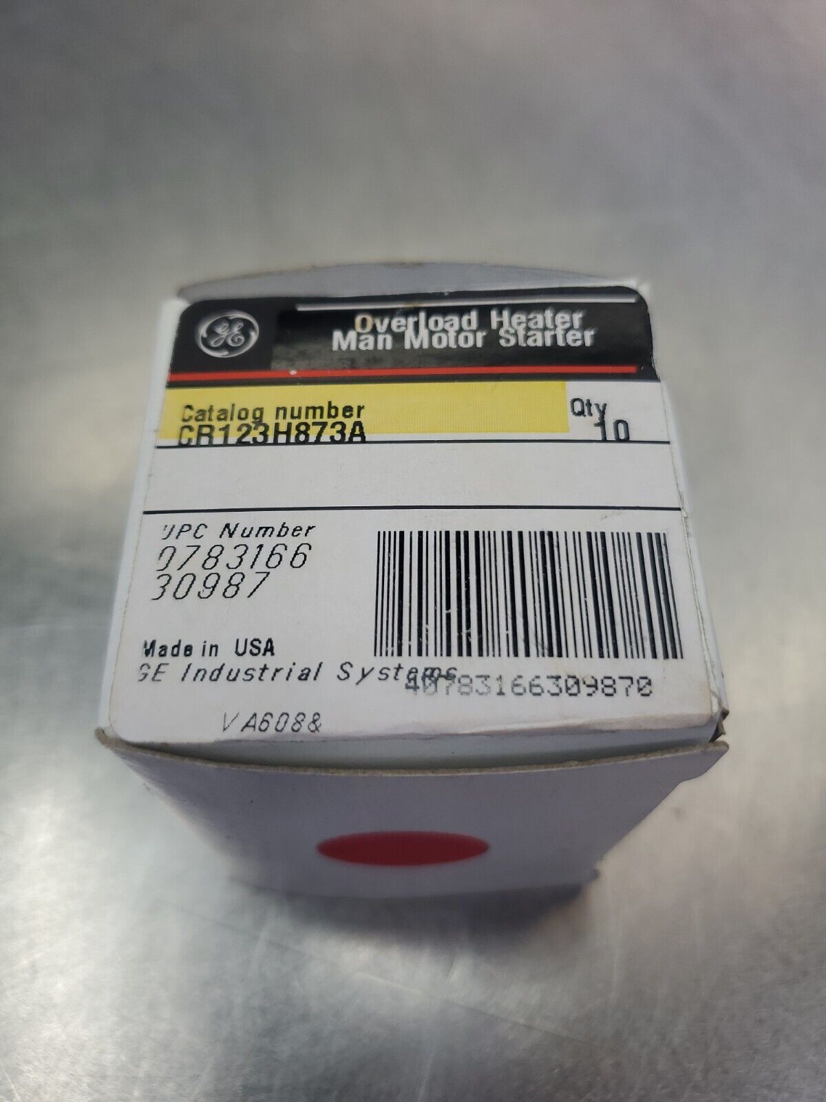 GE CR123H873A OVERLOAD HEATER MANUAL MOTOR STARTER, QTY 10. 4A-3
