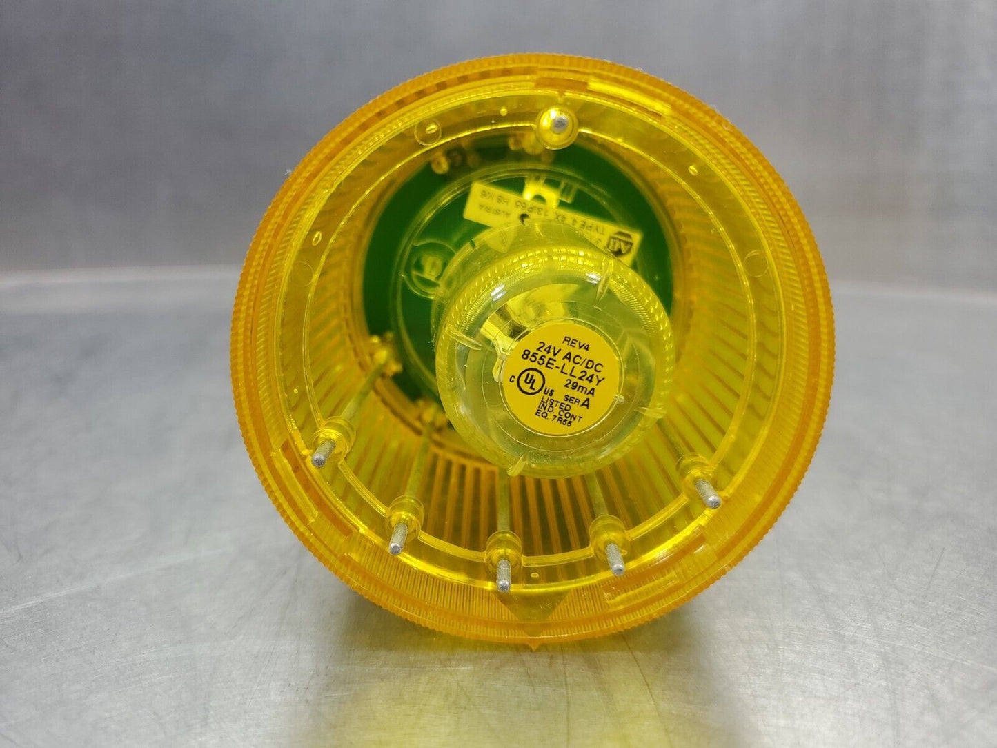 Allen-Bradley 855T-G24TL8 Series-C, Yellow, Steady LED Stack Light. 3E-17