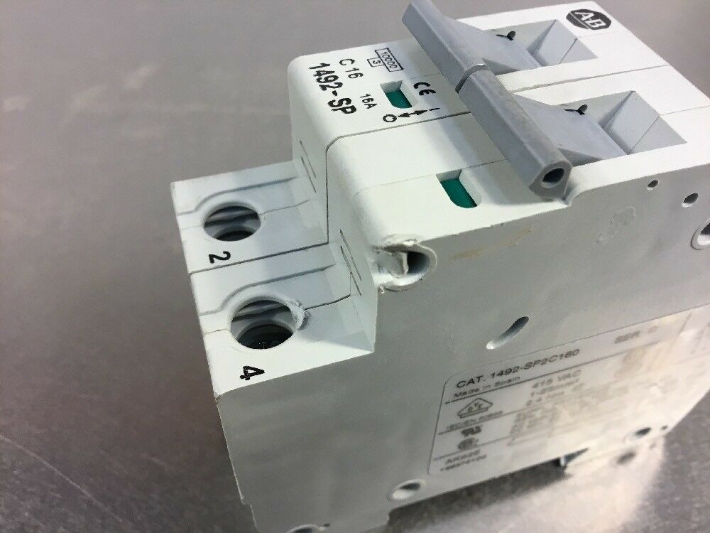 Allen Bradley 1492-SP2C160 Ser.C Mini Circuit Breaker Din Rail Mount 4B
