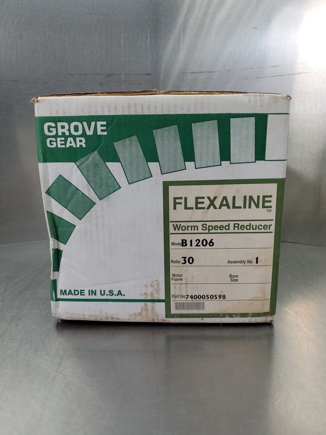 Grove Gear FLEXALINE B1206 (301 Ratio) Worm Gear Reducer. 4F34
