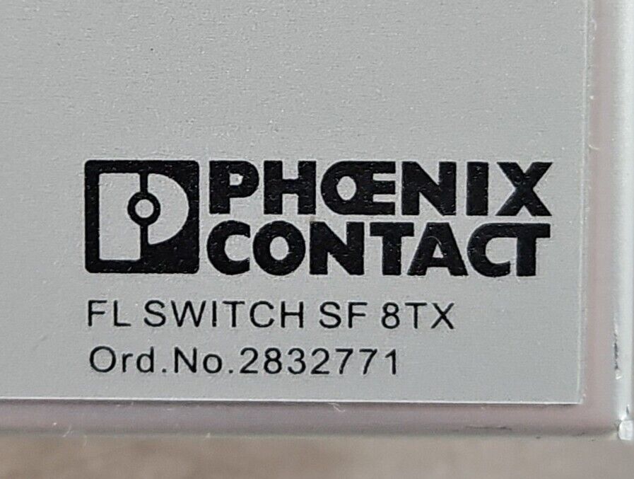 PHOENIX CONTACT FL SWITCH SF 8TX ETHERNET SWITCH. 3B-22