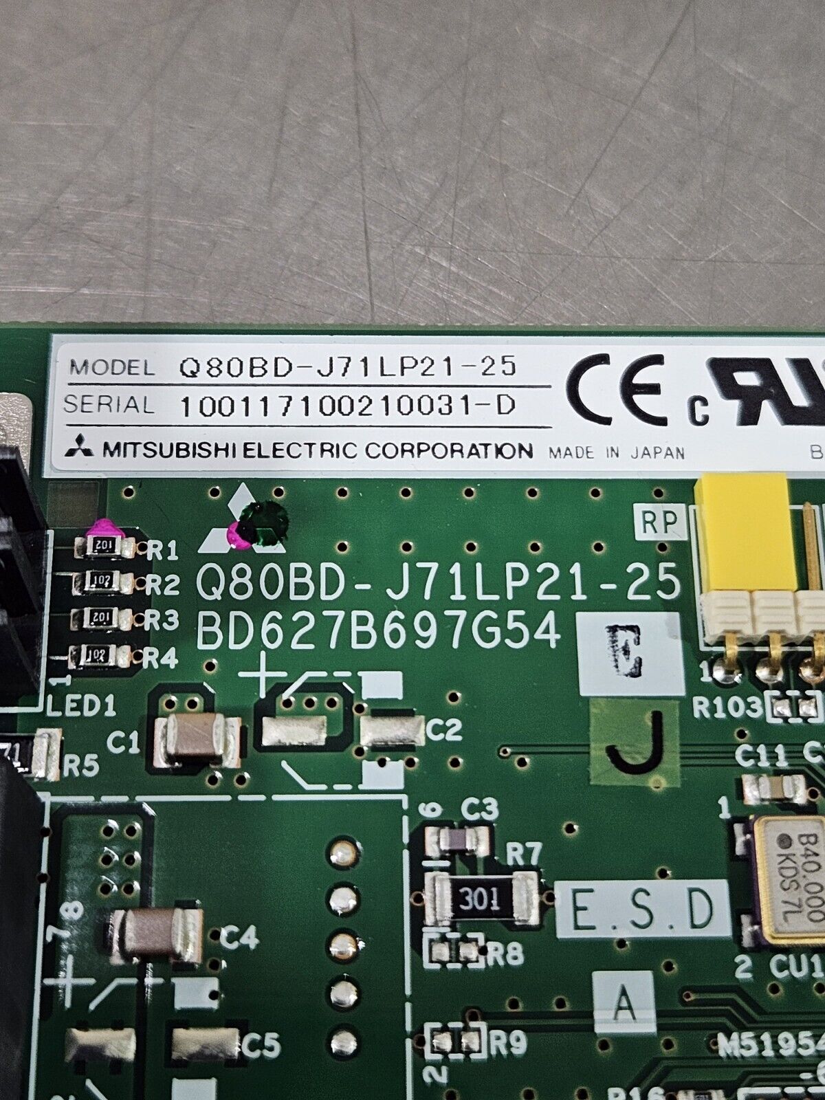MITSUBISHI Q80BD-J71LP21-25 PROGRAMMABLE CONTROLLER CARD Loc 3E-16