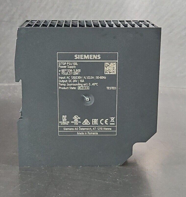 Siemens 6EP1334-1LB00 SITOP PSU100L Power Supply. 4E-22