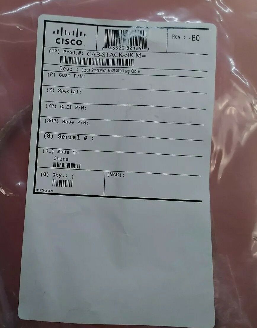 Cisco 72-2632-01 Stackwise Stacking Cable 50cm CAB-STACK-50CM 5C