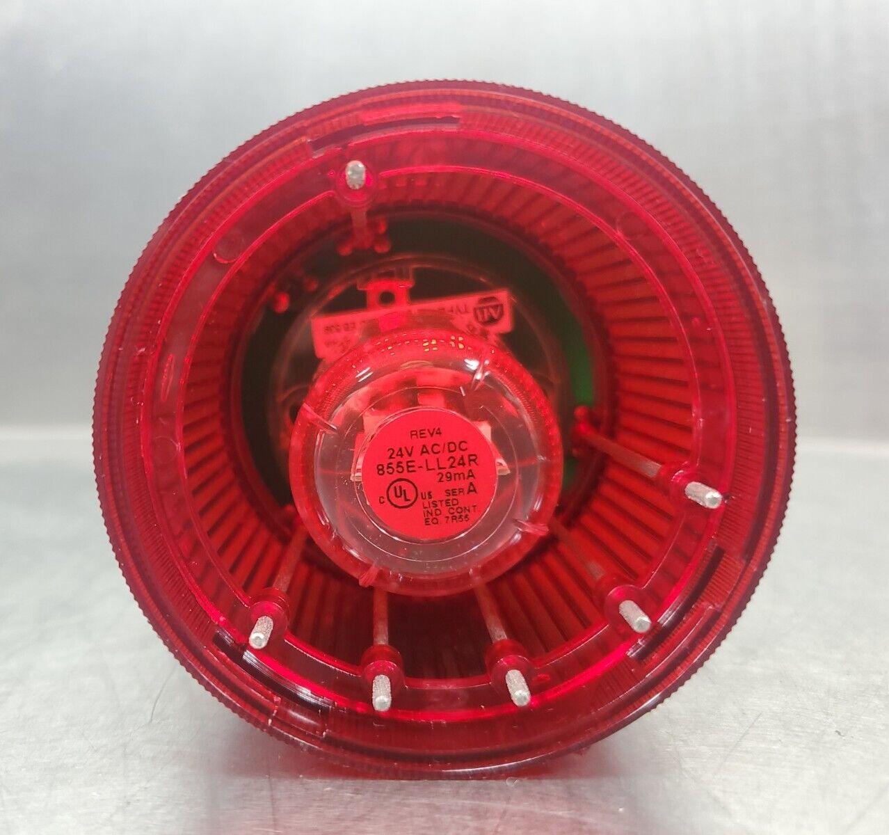 Allen Bradley 855T-G24TL4 Red Steady LED Stack Light 24V AC/DC. 3E-17